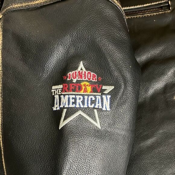 NWT NFR Jr 2020 Fort Worth Texas Genuine Leather Jacket Size L - Picture 7 of 10